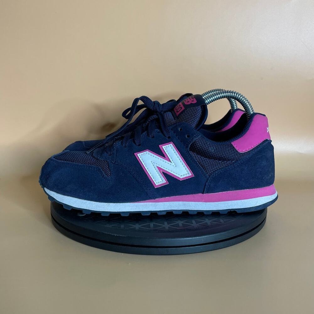 Womens New Balance 500 Currex Runner Sneaker Shoes Size 8 Blue Pink​​​